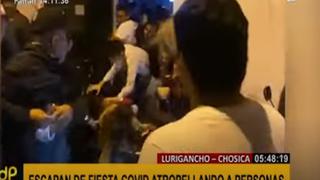 Chosica: jóvenes escapan de fiesta COVID-19 para no ser detenidos por la policía