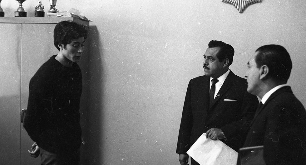 Jorge Manrique Valderrama declara ante la PIP por el asesinato de Luis Schambaher Cahuas en setiembre de 1969. (Foto: GEC Archivo Histórico)