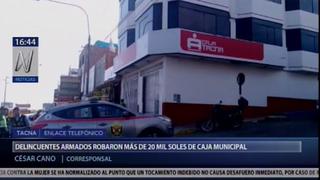 Delincuentes armados se llevan más de 20 mil soles de Caja Municipal de Tacna [VIDEO]