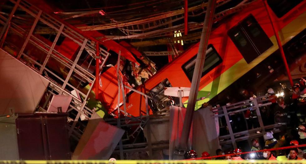 Vista general del colapso de unos vagones del metro en la Ciudad de México (México). (EFE/ Carlos Ramírez).