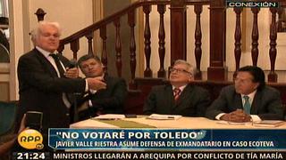 Alejandro Toledo: Javier Valle Riestra le dijo en su cara que no votará por él