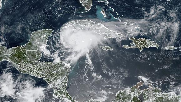 Imagen muestra al huracán Grace avanzando hacia la costa de México el 18 de agosto de 2021 en el Caribe. (RAMMB/NOAA/NESDIS / AFP).