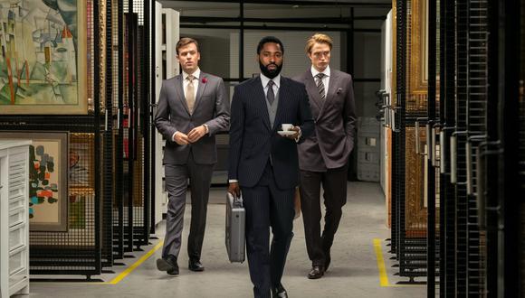 Jack Cutmore-Scott, izquierda, John David Washington y Robert Pattinson en "Tenet". Foto:Melinda Sue Gordon / Warner Bros.