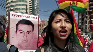 Bolivia: Hija de Evo Morales encabezó protesta en la Paz por desaparición de 43 estudiantes mexicanos [Fotos]
