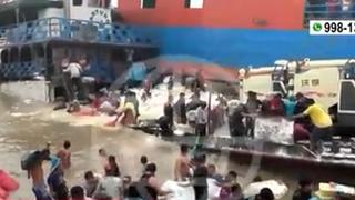 Embarcación con productos de primera necesidad se hundió en el río Ucayali, Pucallpa