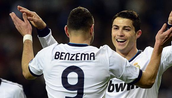 Cristiano Ronaldo y Benzema anotaron en triunfo del Real Madrid. (AFP)
