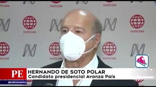 Hernando de Soto plantea incluir a las Fuerzas Armadas en lucha contra la inseguridad en las calles