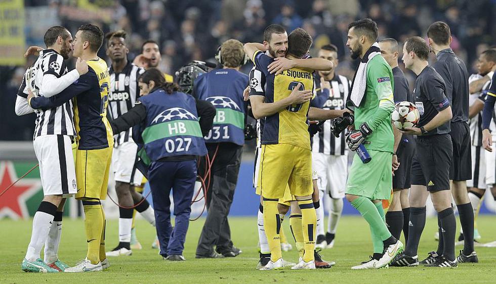 Juventus logró avanzar a los octavos de final de la Champions al empatar 1-1 frente al Atlético de Madrid. (AP)