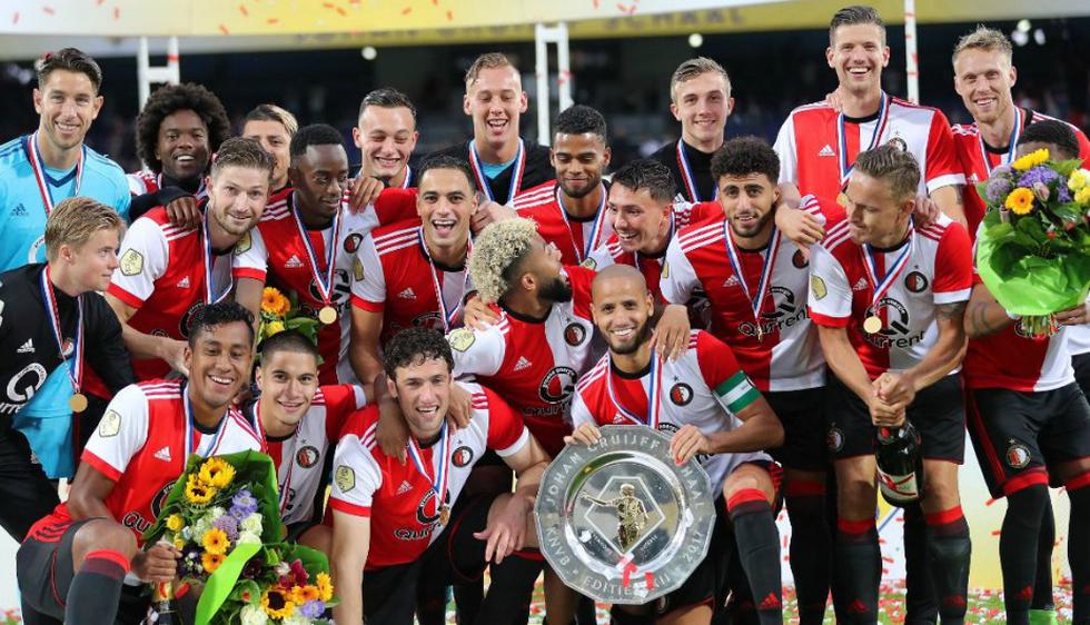 Así celebró Tapia el triunfo de su equipo. (Twitter/Feyenoord)