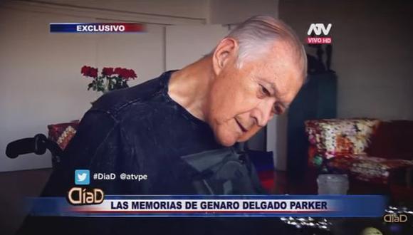Genaro Delgado Parker: A sus 87 años, empresario padece enfermedad que no le permite caminar. (Captura)