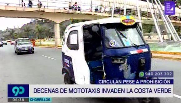 Visitas de bañistas es aprovechado por mototaxistas que invaden la Costa Verde pese a prohibición. (Captura: Latina)