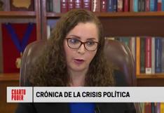 Rosa Bartra: "Si el presidente Vizcarra quiere una gran transición, que la lidere y renuncie"