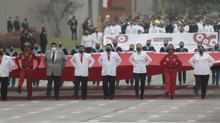 Desfile Militar: así fue la participación de la compañía Pongo el hombro por el Perú por su lucha contra la pandemia | VIDEO