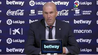 El entrenador del Real Madrid declaró tras su victoria ante el Levante