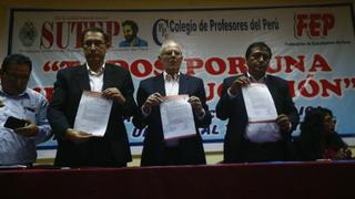 PPK firmó compromiso con los maestros del Sutep [Video]
