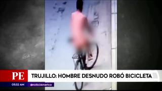 Trujillo: hombre desnudo roba bicicleta y escapa por las calles