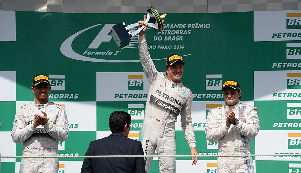 Nico Rosberg ganó el Gran Premio de Brasil y sueña con el título del Campeonato Mundial de Fórmula 1. (AFP)
