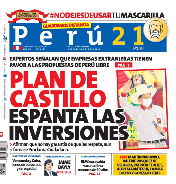 Plan de Castillo espanta las inversiones.