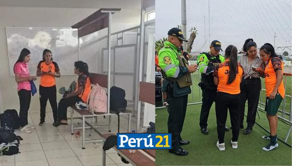 La futbolista Michelle Núñez contó que cuando fueron a cambiarse una de sus compañeras notó que su mochila no estaba, por lo que pensó que era una broma.