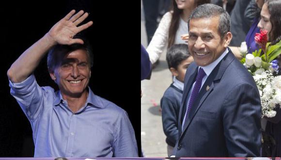Ollanta Humala llamó a Mauricio Macri para felicitarlo tras triunfo en elecciones. (USI)