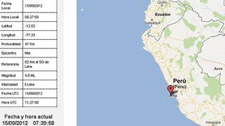 Tres sismos remecen Lima y Máncora