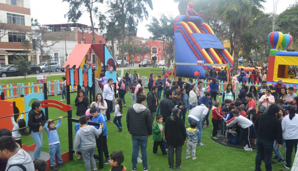 Las inauguraciones se realizaron durante las celebraciones por el “Día del Niño”. (Municipalidad de Pueblo Libre)