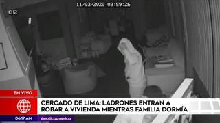 Cercado de Lima: delincuentes roban vivienda mientras familia dormía