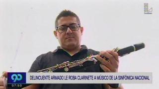 Delincuentes encañonan a músico de la Sinfónica Nacional y le roban clarinete que vale US$8,500 [Video]