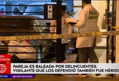 Delincuentes balean a pareja y vigilante durante asalto en Miraflores [VIDEO]