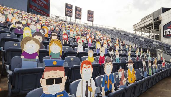 Los personajes de South Park estuvieron presentes durante el partido entre los Broncos de Denver y los Buccaneers de Tampa Bay que se jugó el domingo. (Foto: @SouthPark / Twitter)