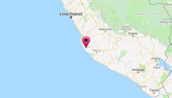 El sismo ocurrió a una profundidad de 62 km., reportó el IGP. (Captura: Hidrografía Perú)