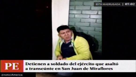 Manuel Machaca pertenecería al cuerpo de las Fuerzas Armadas. (Captura: América Noticias)