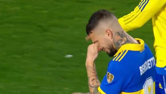 El llanto de Benedetto tras la derrota de Boca vs. Corinthians. (Foto: Captura ESPN)