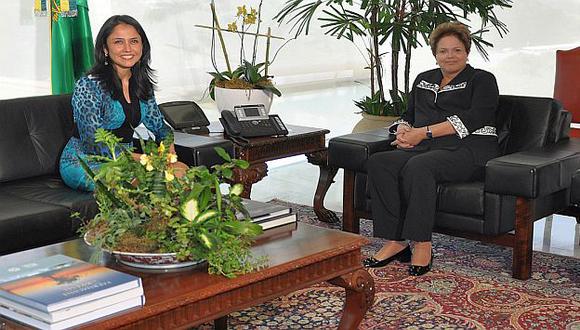Nadine se reunió con la mandataria Dilma Rousseff por espacio de 40 minutos. (Difusión)
