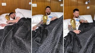 Lionel Messi despierta con la Copa del Mundo a su lado: “¡Buen día!”