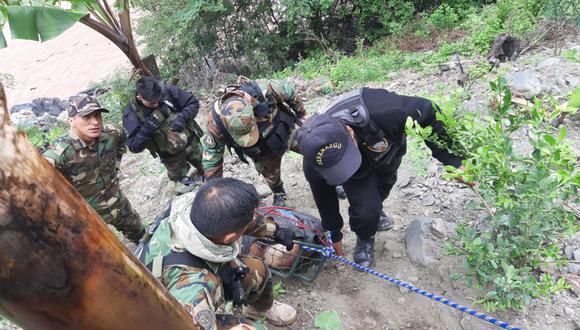 Policía rescató el cadáver de un hombre del río Mantaro. (GEC)