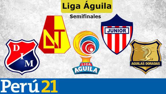Hoy se juega la segunda semifinal de la Liga Águila entre Rionegro vs. Junior en el Estadio Alberto Grisales de Antioquia. (Foto: Composición)