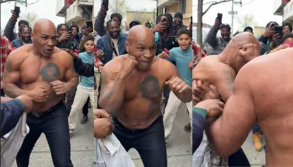 Mike Tyson se pelea en la calle. (Foto: captura)