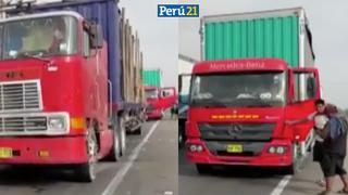 Ica: Camiones siguen varados desde hace 4 días en los km 235 y 299 de la Panamericana Sur