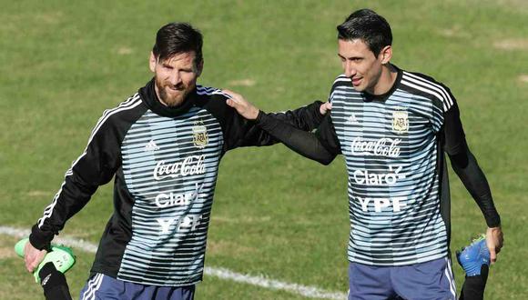 Ángel Di María se refirió al rendimiento de Lionel Messi en la Copa América 2019. (Foto: AFP)