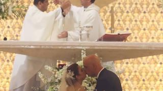 Milagros Leiva se casó esta tarde en la iglesia Nuestra Señora de Fátima [FOTOS Y VIDEO]
