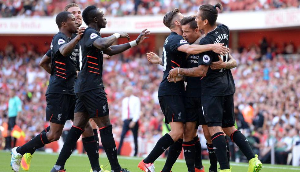 Liverpool venció de visita 4-3 al Arsenal en el inicio de la Premier League. (Reuters)