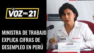 Ministra de Trabajo, Sylvia Cáceres, explica las cifras de desempleo en el Perú