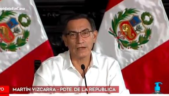 Martín Vizcarra afirmó que peruanos repatriados se someten a cuarentena y prueba por COVID-19. (Captura/AméricaTV)
