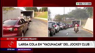 Surco: reportan fila de vehículos de varias cuadras para el ‘VacunaCar’ del Jockey Plaza 