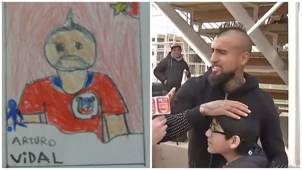 Arturo Vidal: Niño dibuja al jugador al no tener dinero para comprar figuritas de la Copa América (TVNChile)