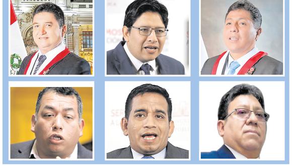 Informe que se debatirá en la subcomisión recomienda antejuicio político solo para cuatro de los seis congresistas de AP sindicados como 'Los Niños'. 'Los Niños' (Fotocomposición: Perú21)