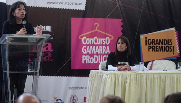 Ministra lanzó hoy el concurso “Gamarra Produce”. (Andina)