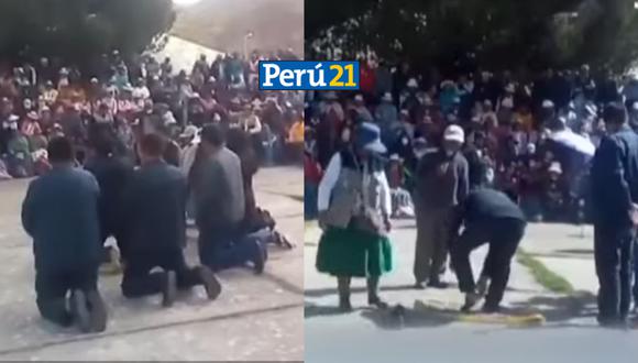 El alcalde se vio obligado a pedir perdón públicamente por trabajar a espaldas de la comunidad. (Foto: TvpePerú).