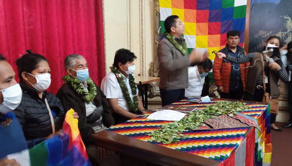 Evo Morales participó en evento de cocaleros peruanos en donde también intervino Guillermo Bermejo (Perú Libre).